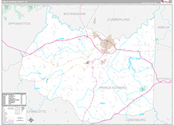 Prince Edward County Wall Map Premium Style 2026